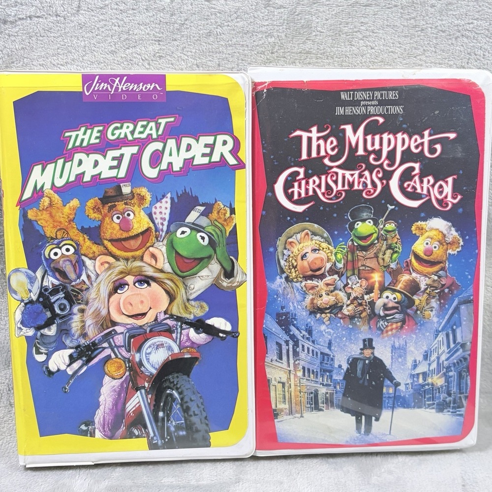 The Great Muppet Caper And Muppets Christmas Carol VHS, 1995, Jim Henson Video